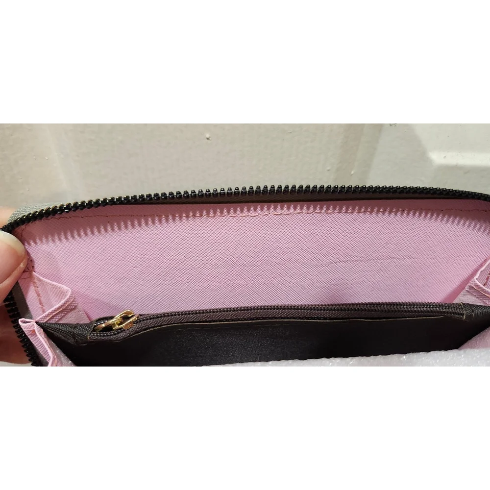 Braided Pattern Glossy Wallet In Gray